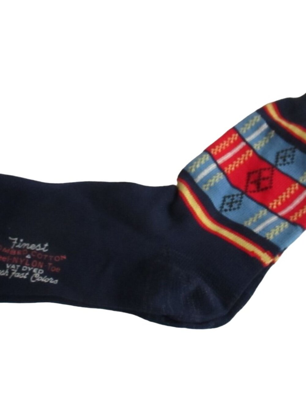 Vintage Mens Hose Socks  Pennleigh Combed Cotton  Vat Dyed Wash Fast Colors